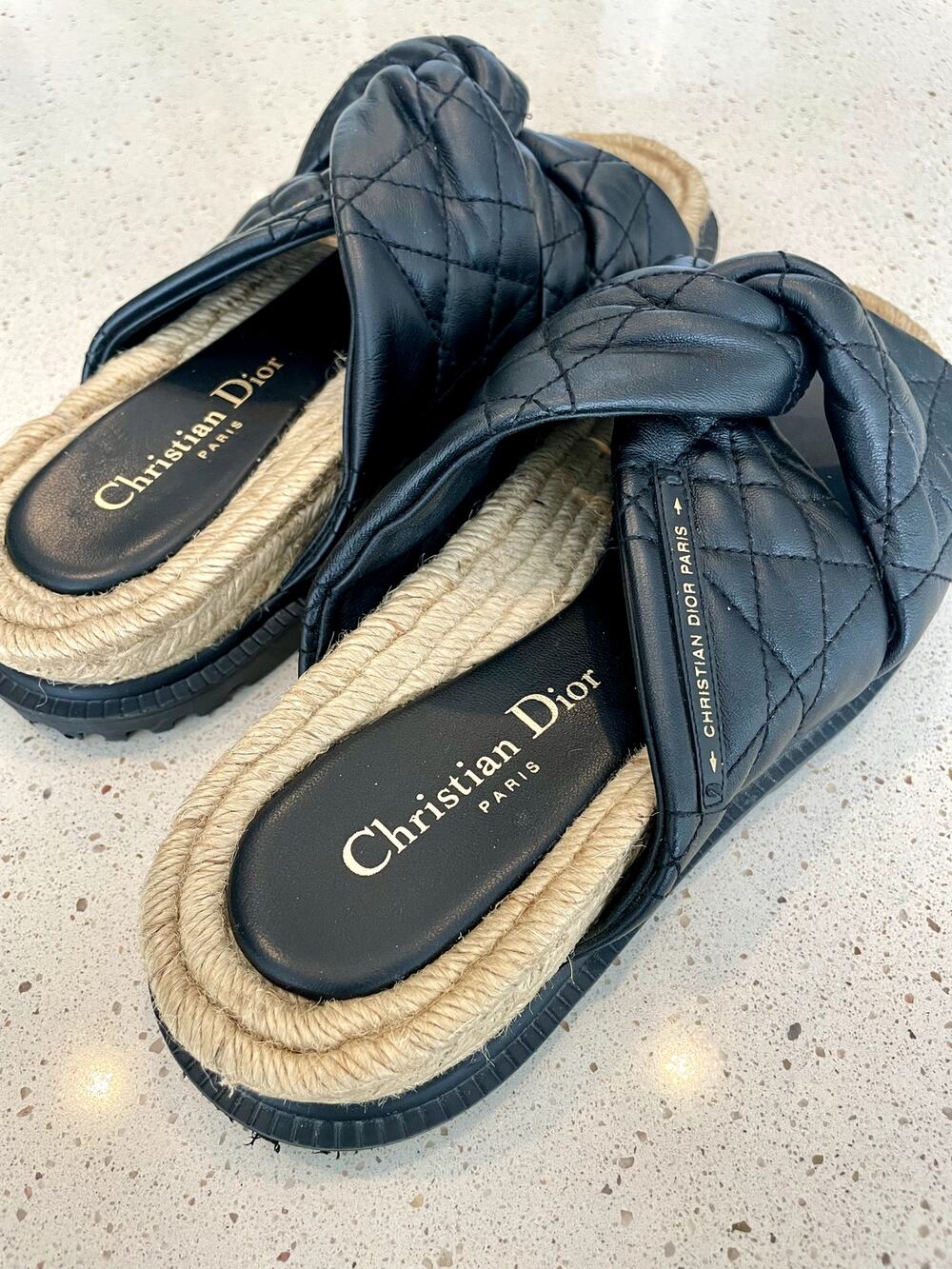 Christian Dior D-Twist Cannage Espadrille Platform Sandals | EU 37 (US 6.5–7)
